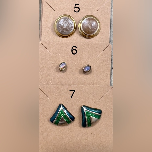 Vintage Earrings EACH SOLD SEPARATELY - Picture 2 of 13